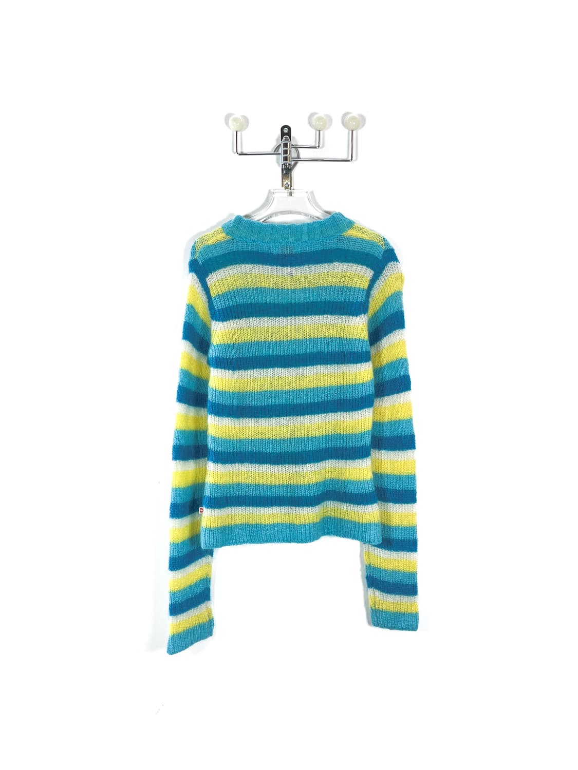 빈티지 블루 스트라이프 울 블렌드 니트 상품이미지5