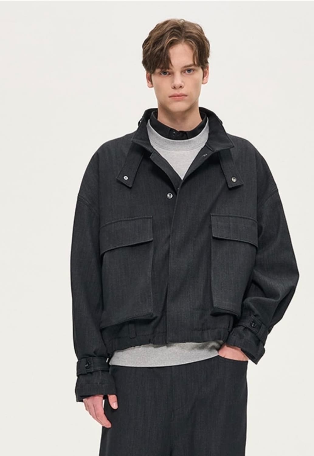 시스템 옴므 크롭 자켓 상품이미지1