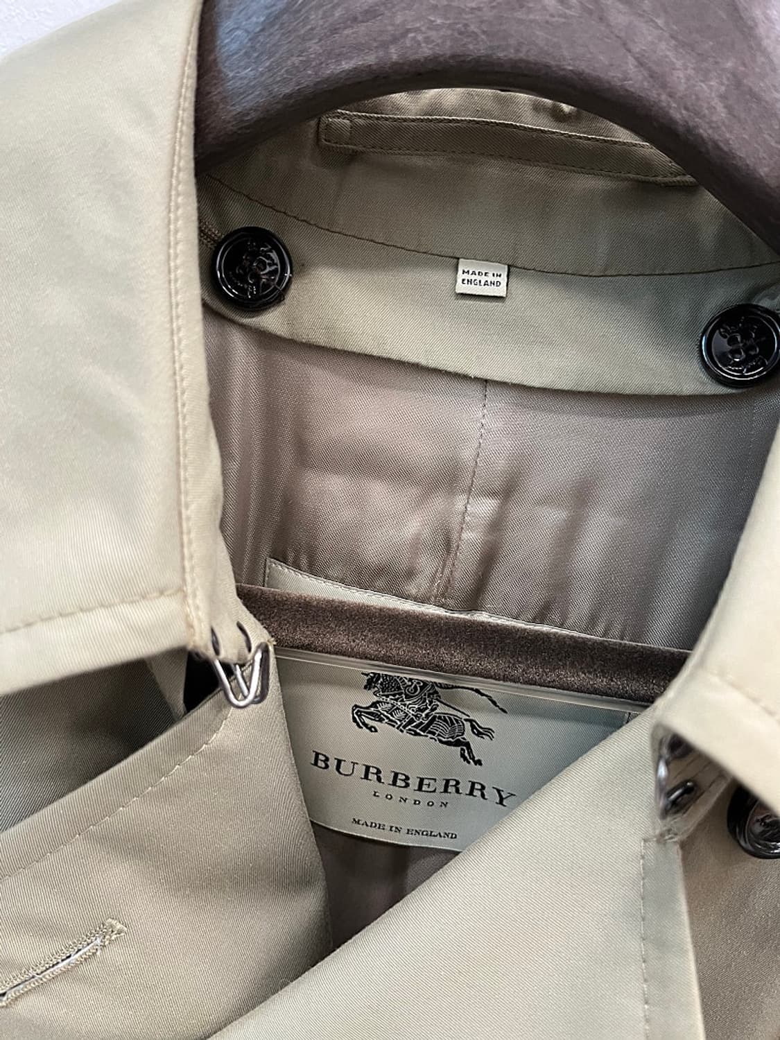 105-110) 버버리 올리브그린 개버딘 트렌치코트  상품이미지3