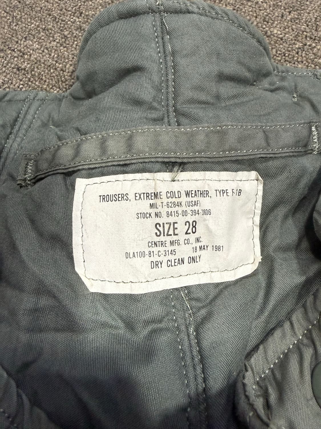 Military USAF F-1B 미 공군 파일럿 방한팬츠 상품이미지5