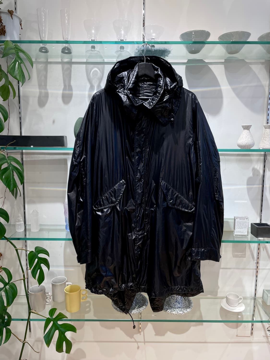 요지야마모토 뿌르옴므 quilted design hooded coat 상품이미지1