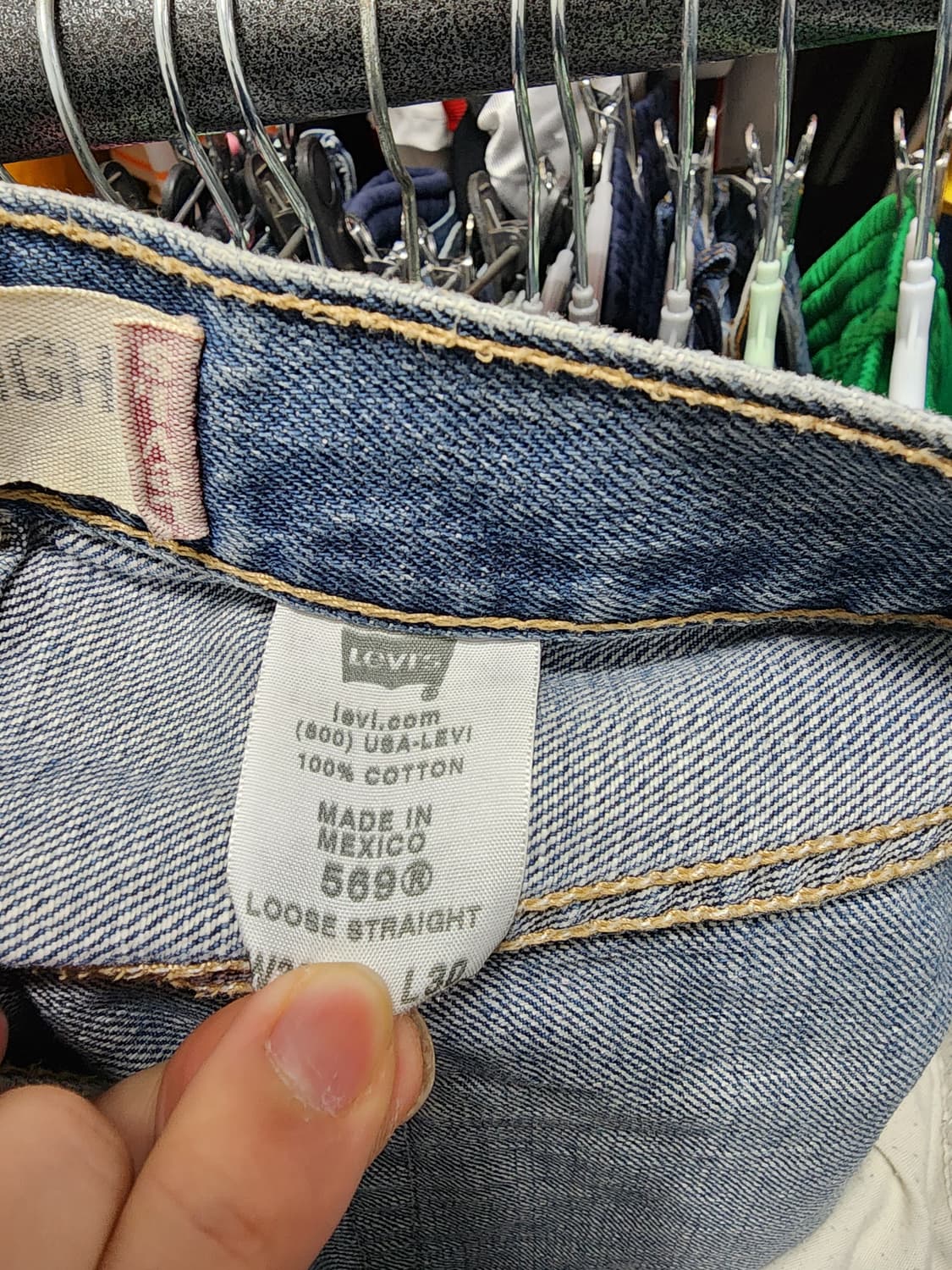 90s 리바이스 멕시코산 569 루즈스트레이트 청바지 상품이미지6