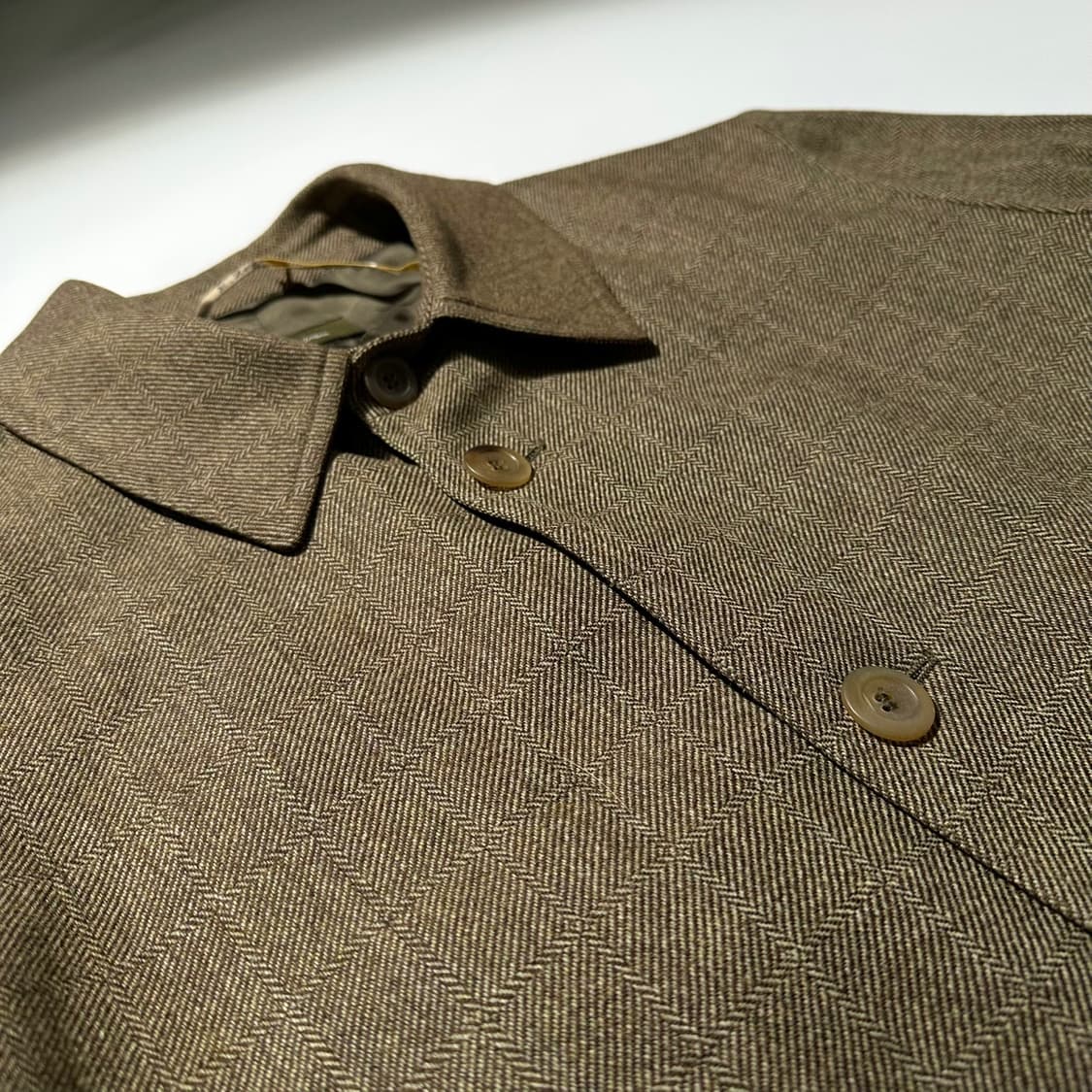 에르메네질도 제냐 울 헤링본 체크 싱글 코트 상품이미지6