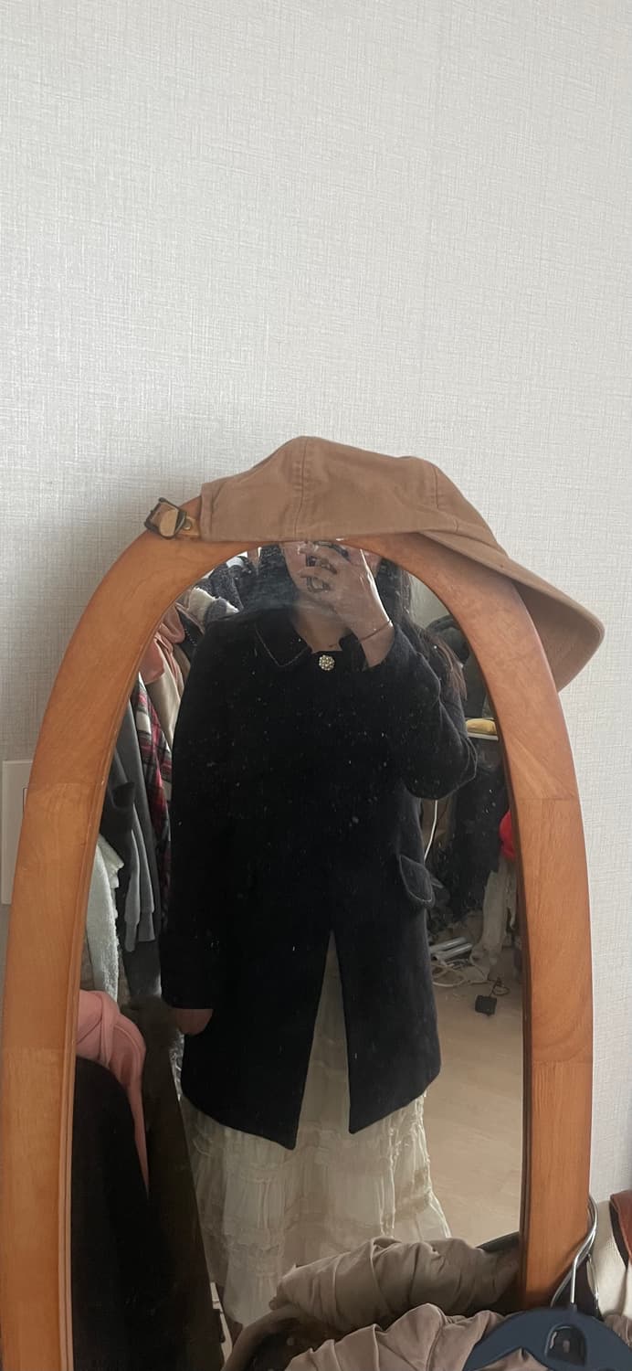 모리걸 빈티지 블랙 카라 코트 🖤🤍 상품이미지5