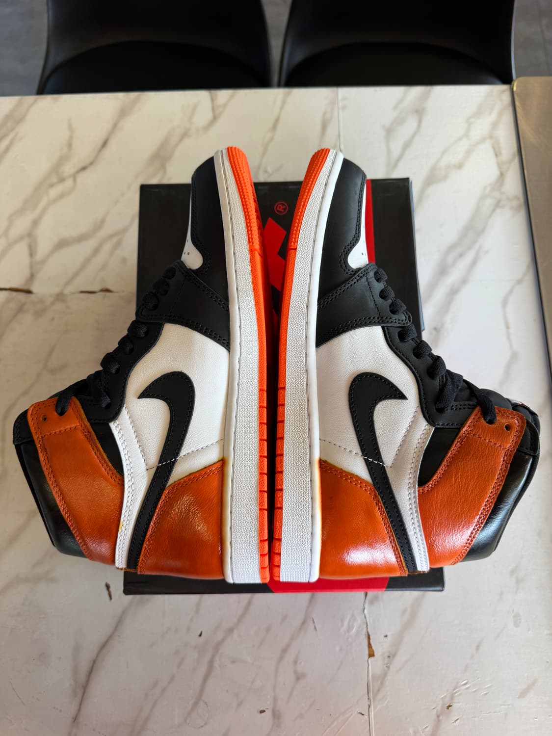 (커스텀) 조던1 레트로 하이 OG 일렉트로 오렌지 265 팝니다 상품이미지3