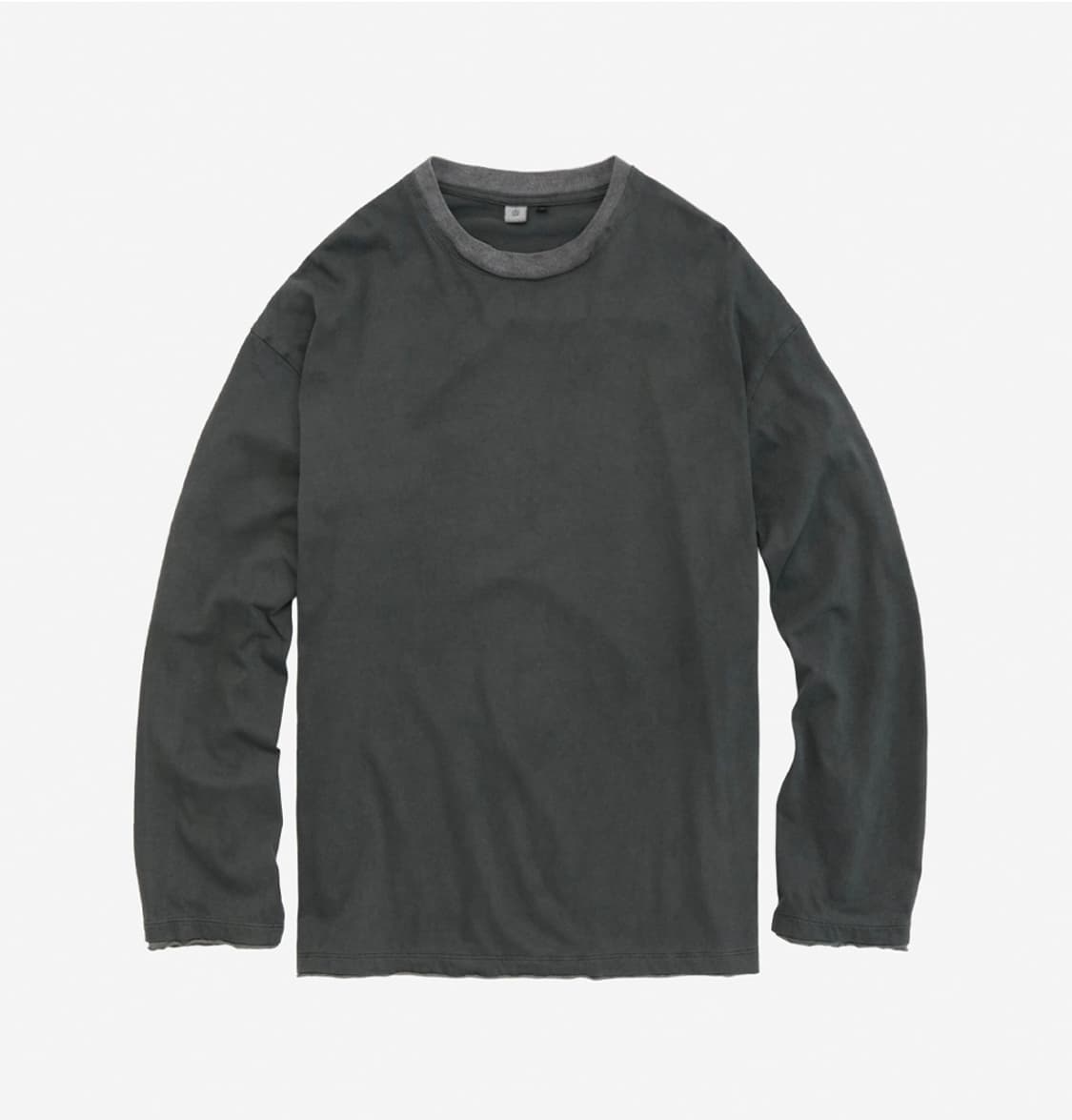 [3] 폴리테루 레이어드 롱슬리브 그린 + 그레이 상품이미지1