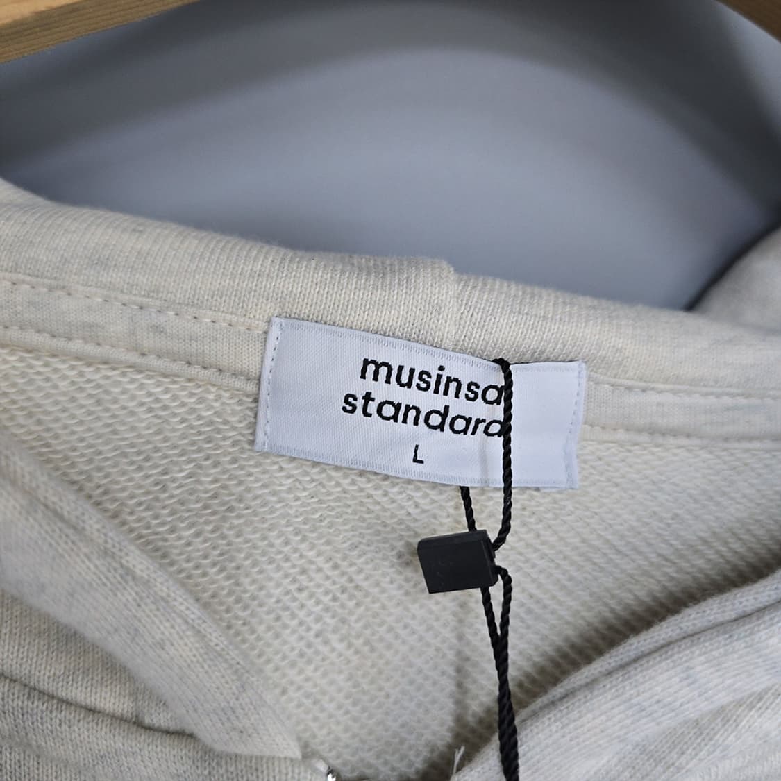 미사용새제품) 무신사스탠다드(musinsa) 후드집업 오트밀 L 상품이미지6