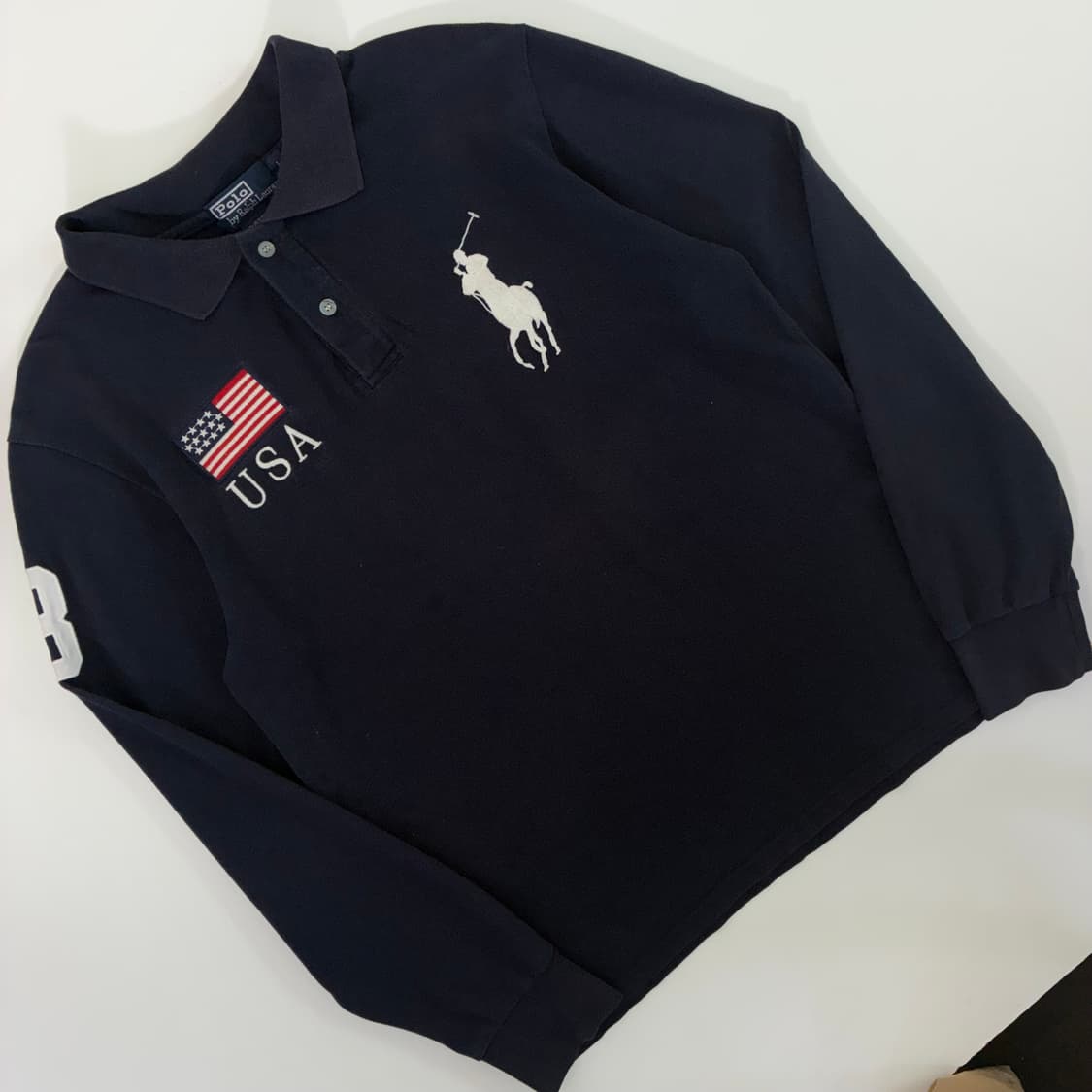 Polo  폴로 랄프로렌 빅포니 커스텀핏 성조기 카라넥 상품이미지2