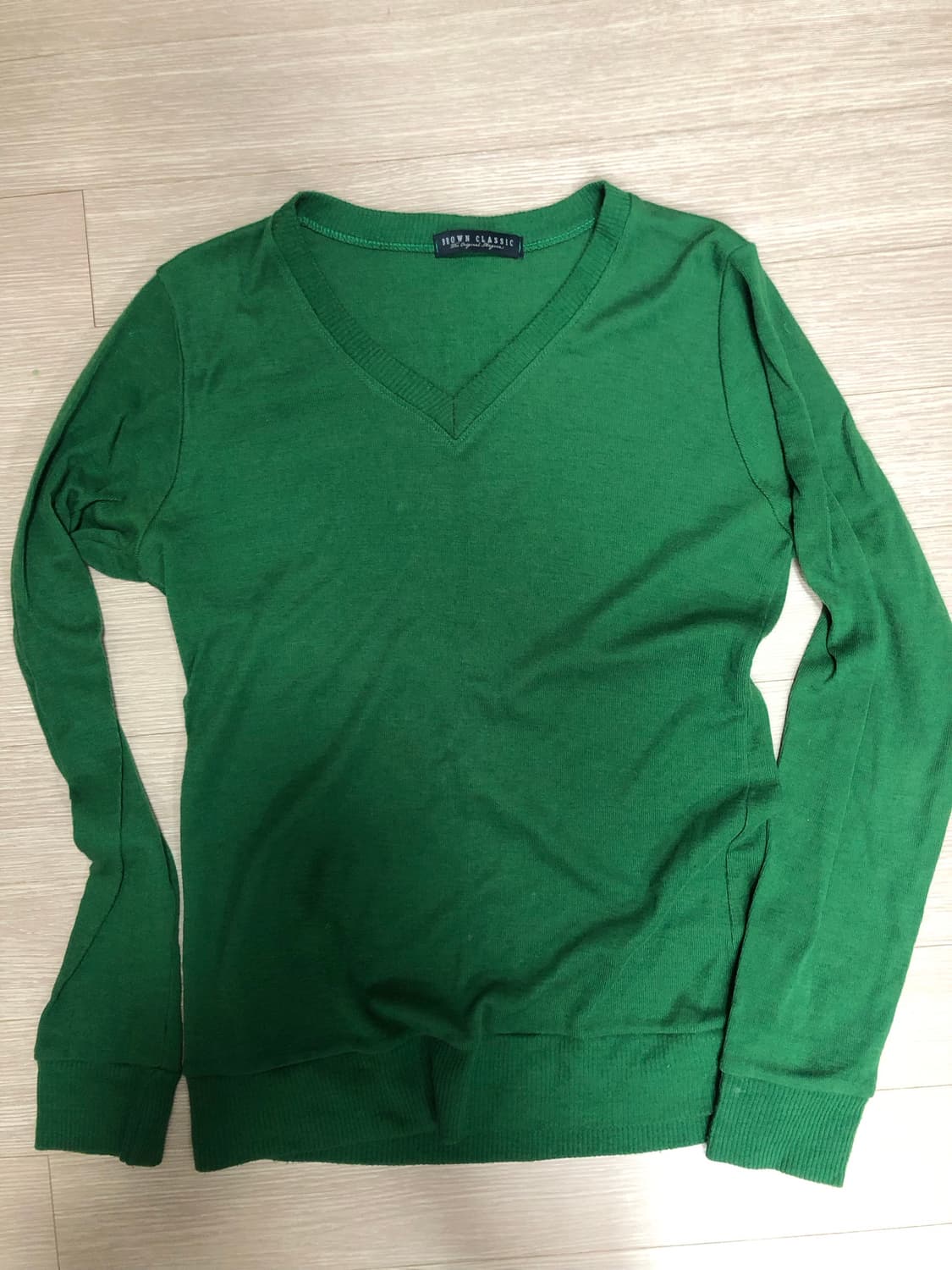 브라운클래식 니트 티 (그린) 상품이미지1