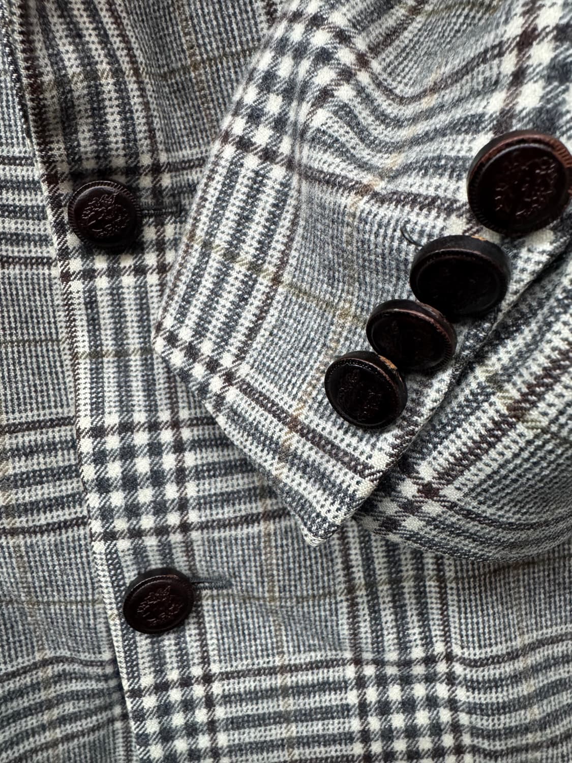 닥스 울/캐시미어 엘보패치 체크 블레이저 XL 상품이미지3