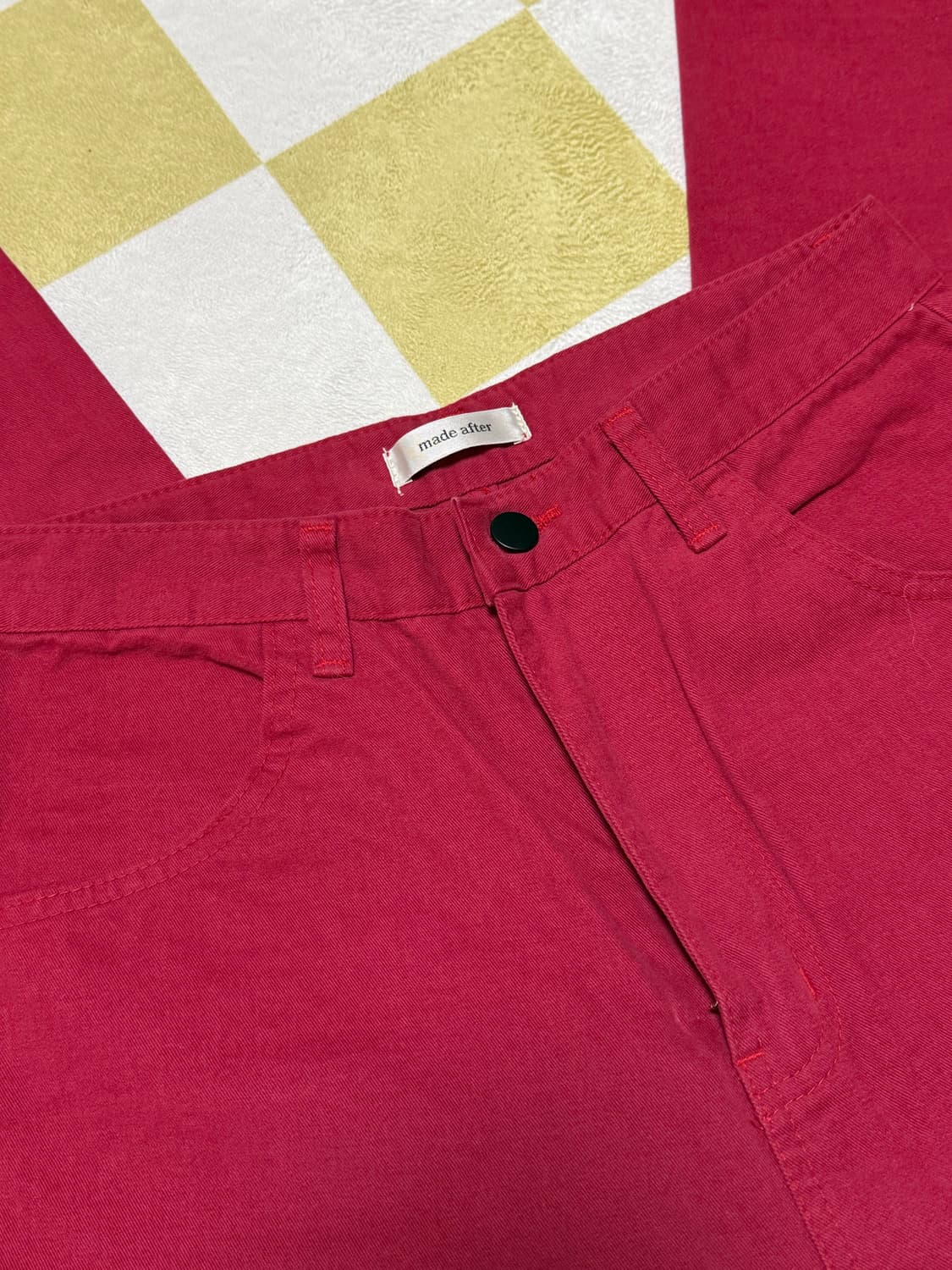 애프터먼데이 레드팬츠 2사이즈 (25-27) 상품이미지1