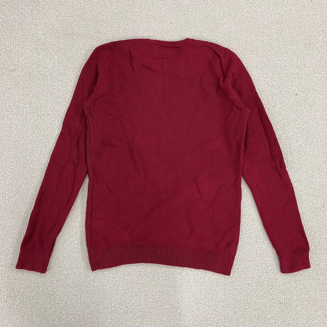 [4] 라코스테 버건디 와플 코튼 니트 스웨터 0108M1 상품이미지4