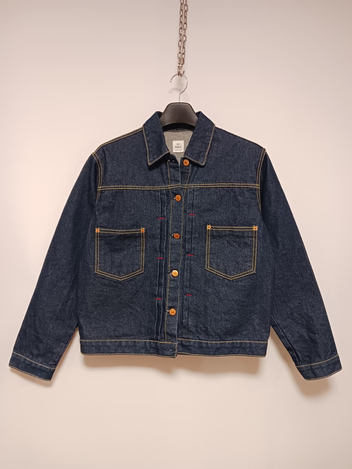 블럭 데님자켓 상품이미지1