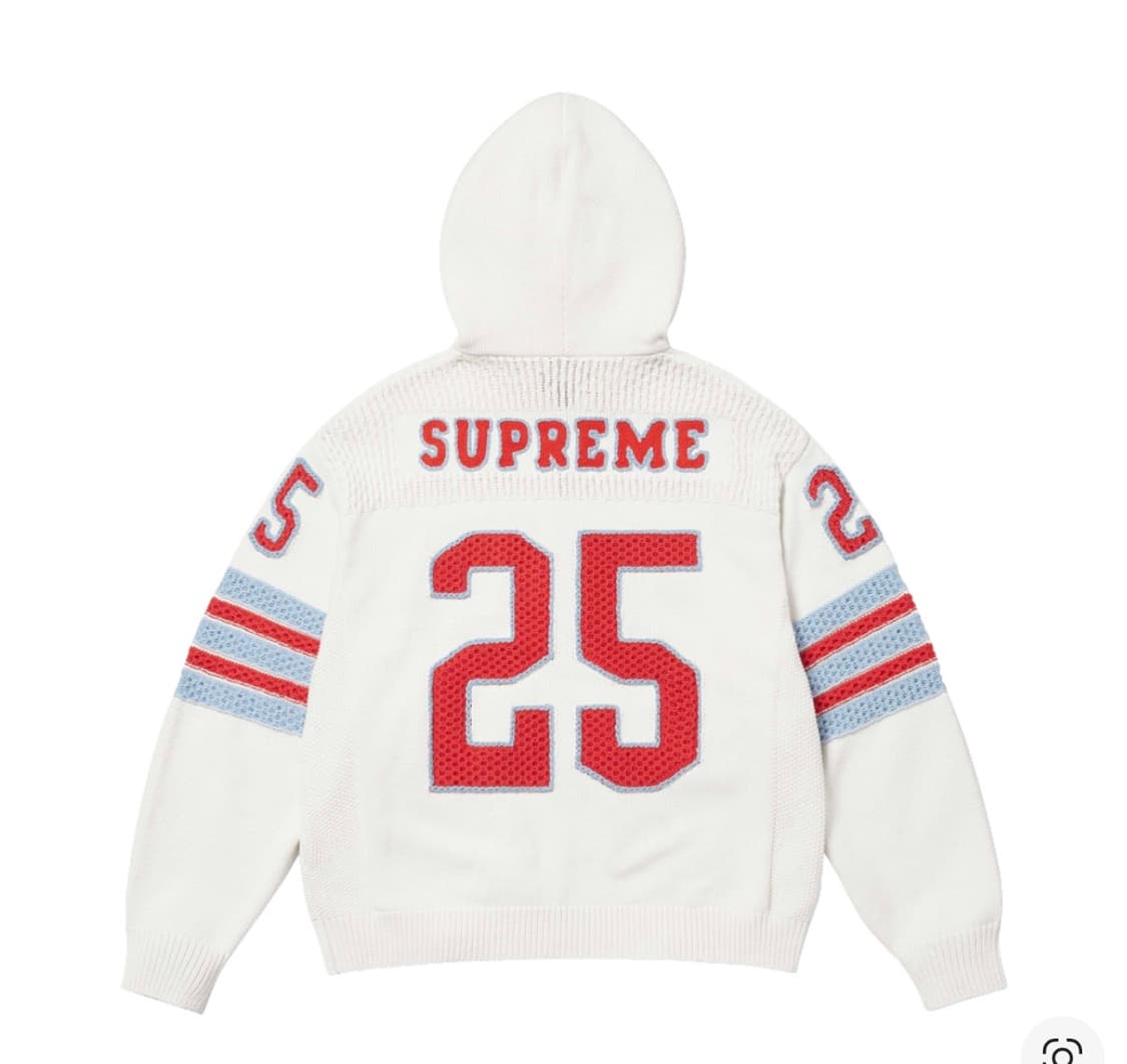 슈프림 스포츠 집업 후드 스웨터 화이트 상품이미지1