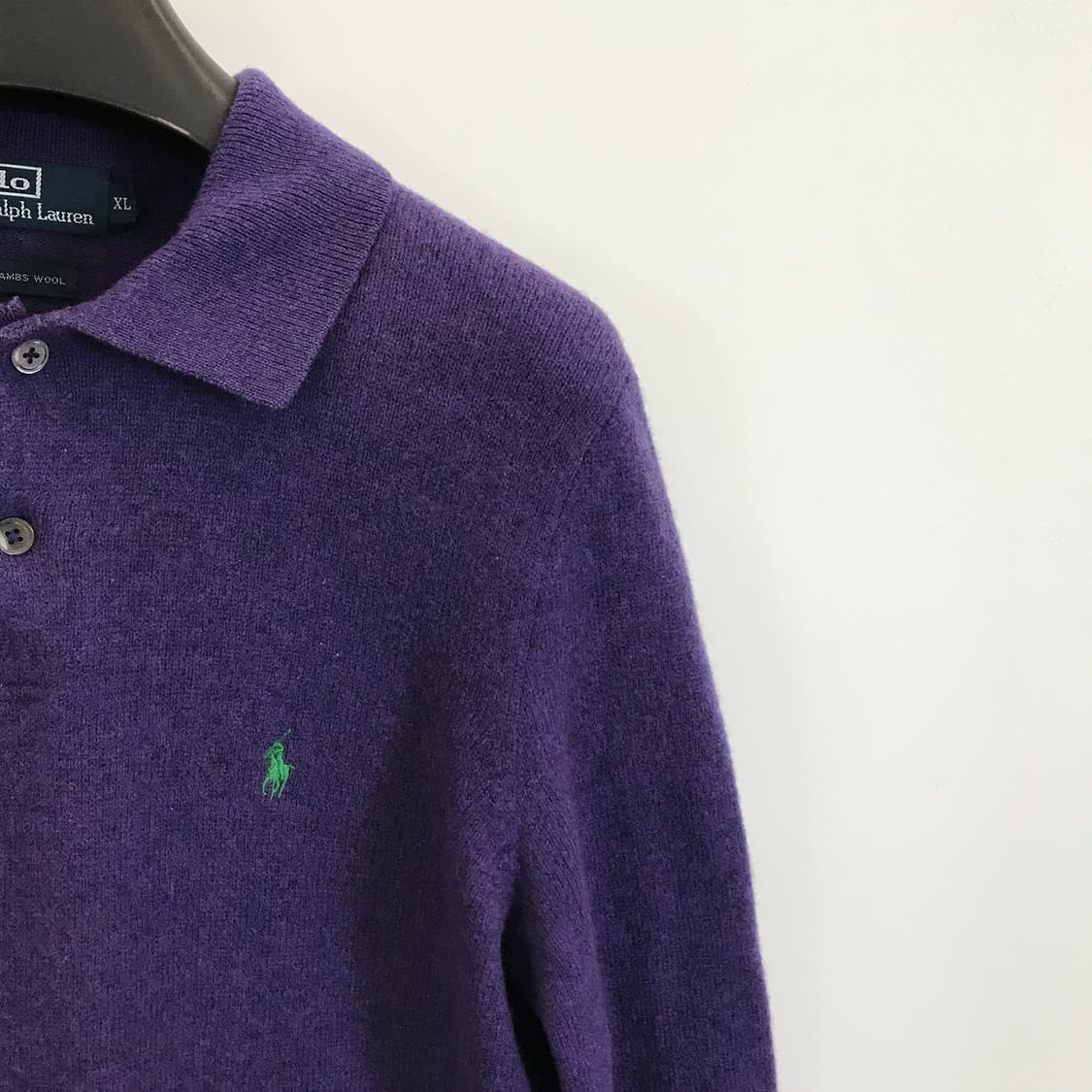 폴로 랄프로렌 램스울100프로 카라넥니트 퍼플 [XL] 상품이미지2
