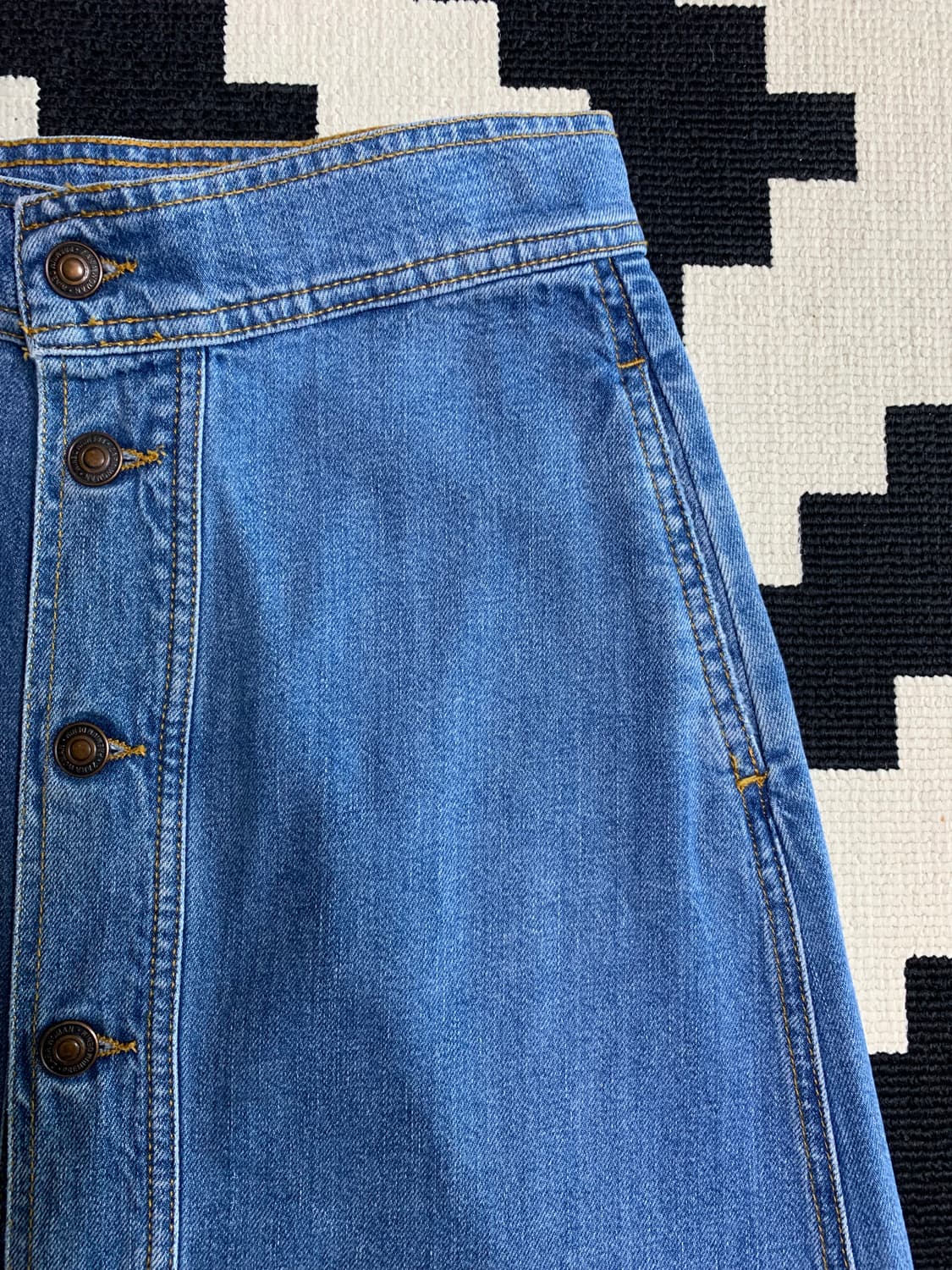 ZARA 자라 버튼플라이 데님 스커트_XS 상품이미지3