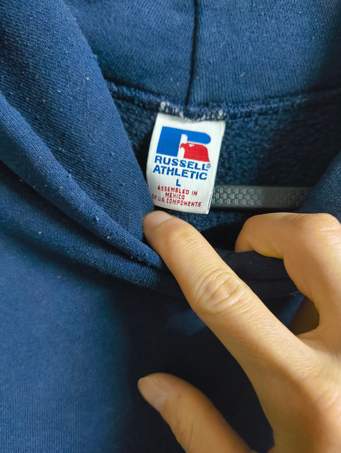 러셀 90s 네이비 후드티 멕시코 L 상품이미지2