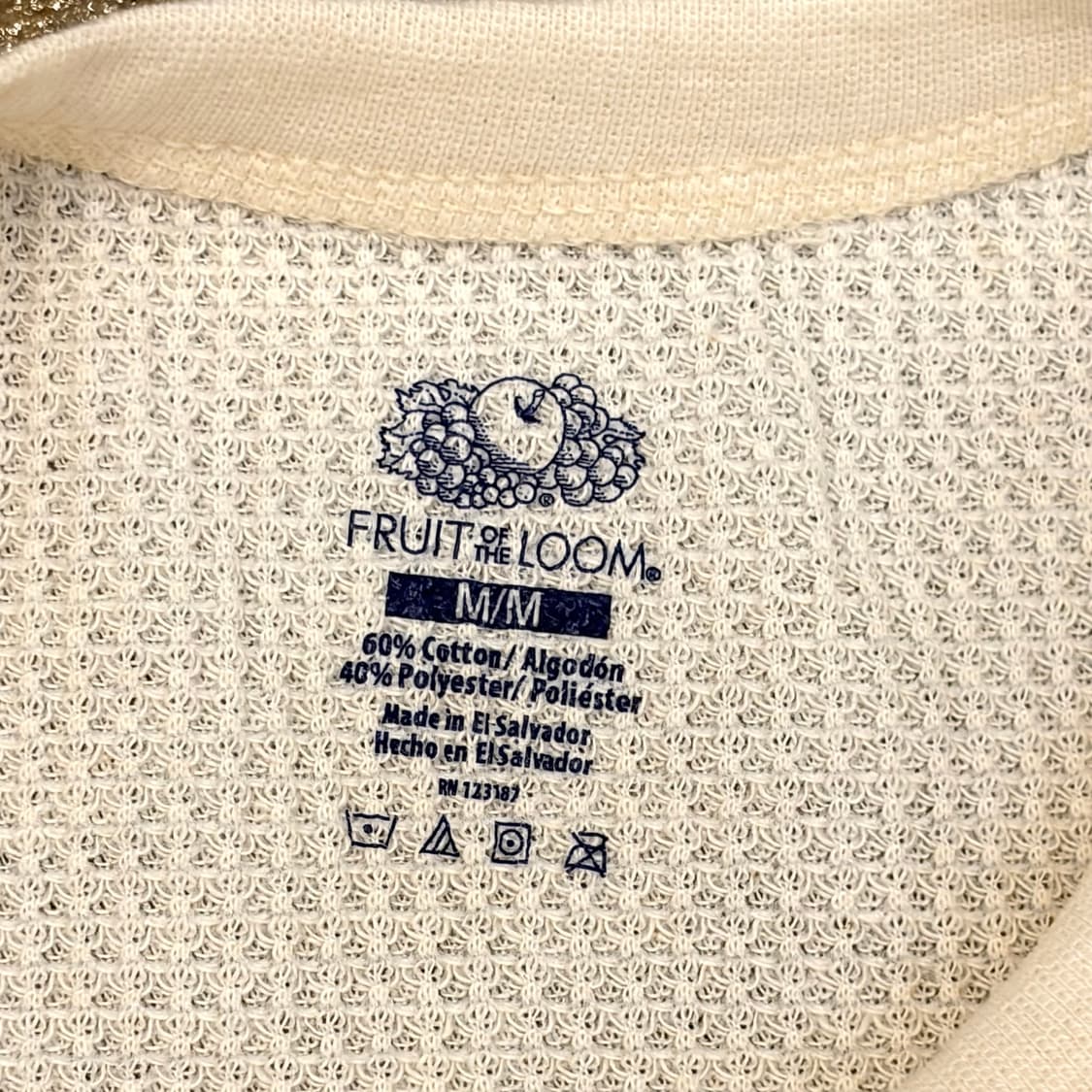 새상품 90s USA 빈티지 프루트오브더룸 와플 긴팔티 상품이미지5