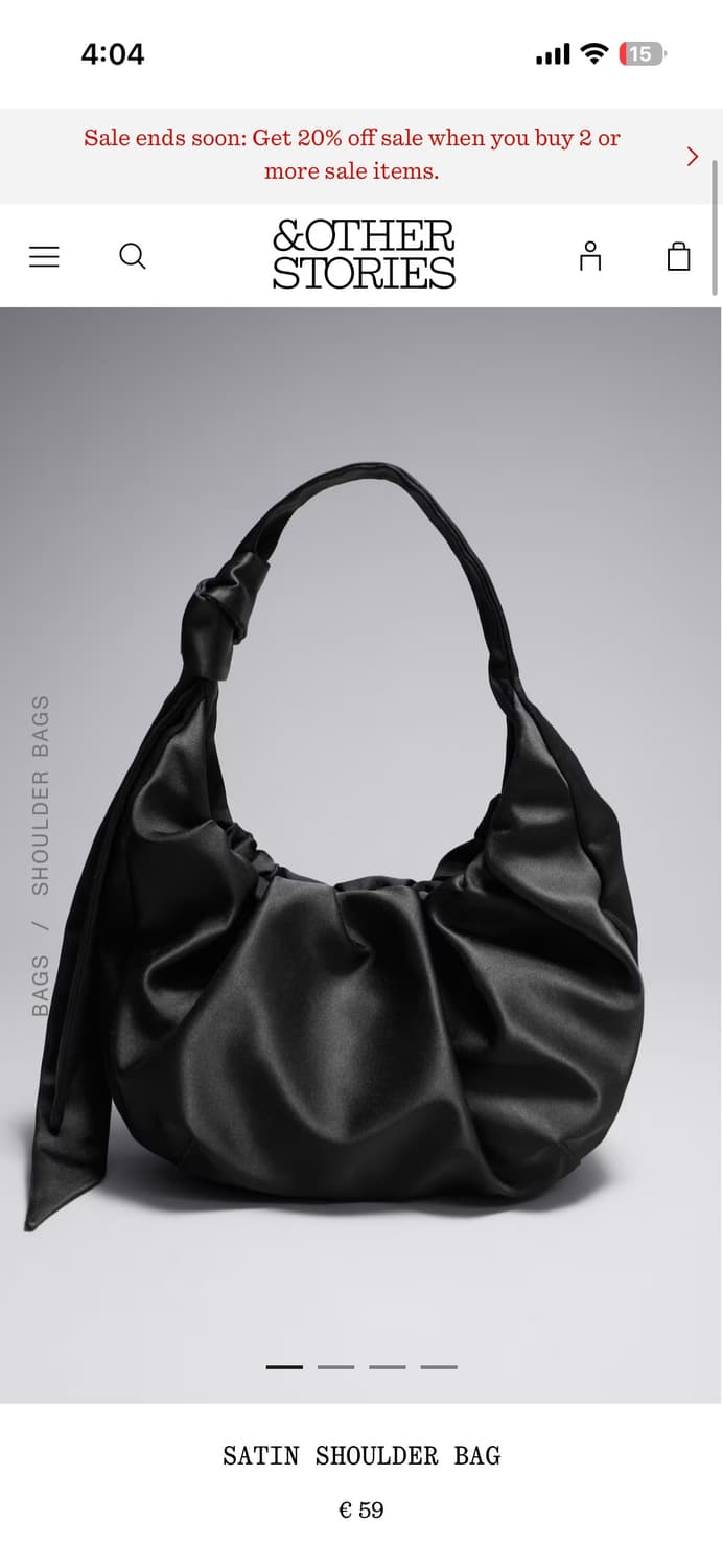 앤아더스토리 리본 새틴백 상품이미지1