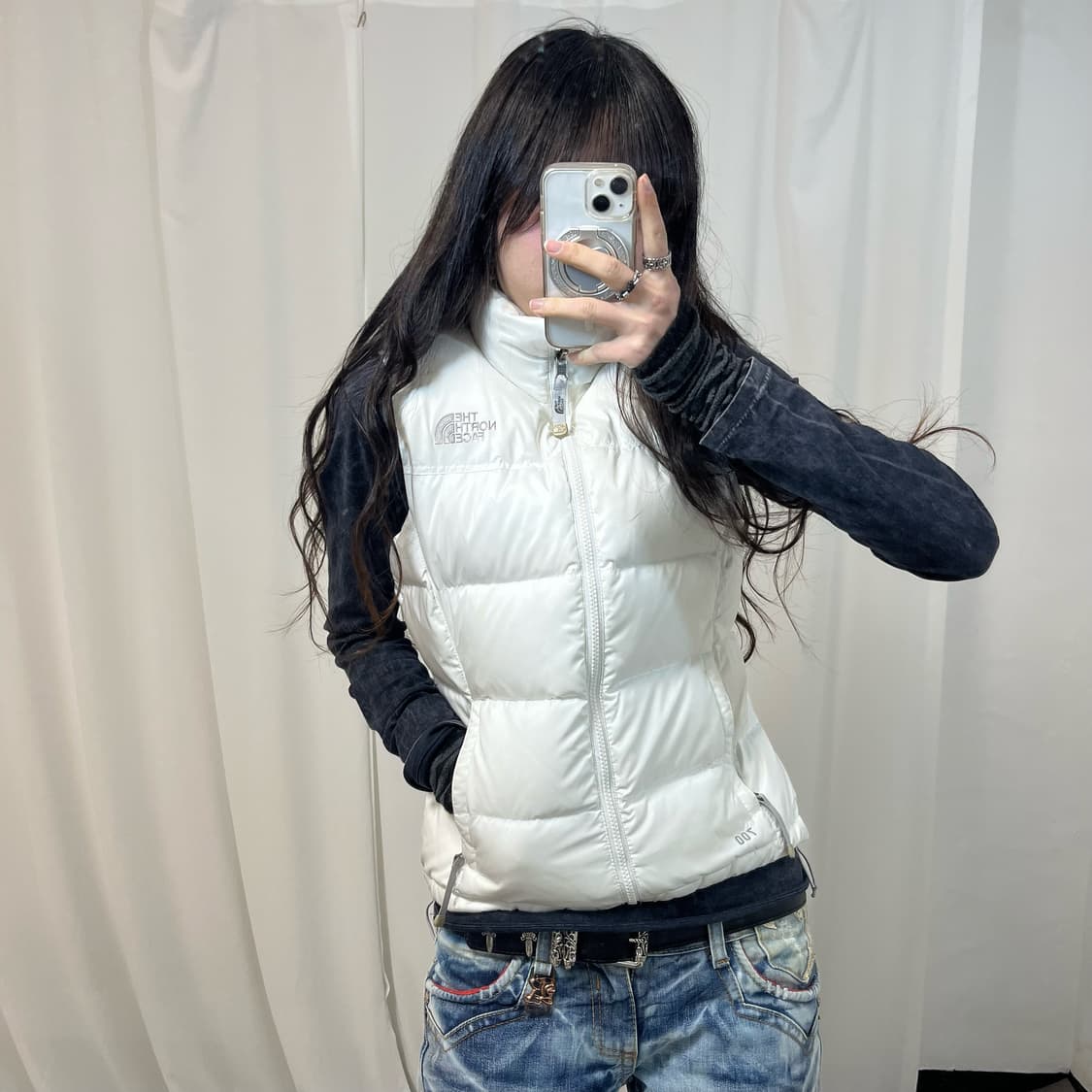 The North Face White Nuptse Vest   상품이미지1