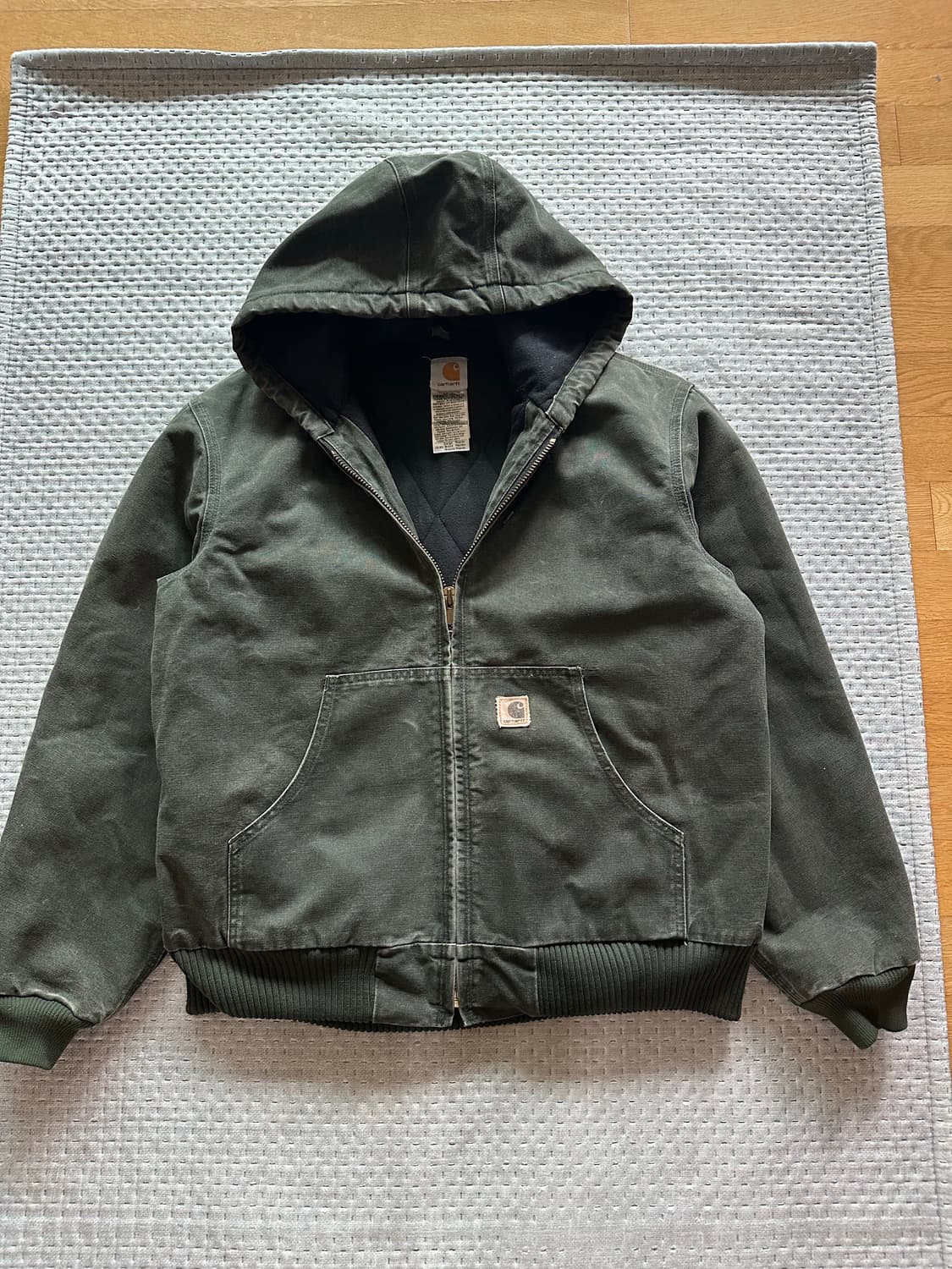 [L] 칼하트 j130 샌드스톤 덕 액티브 자켓 모스 상품이미지1