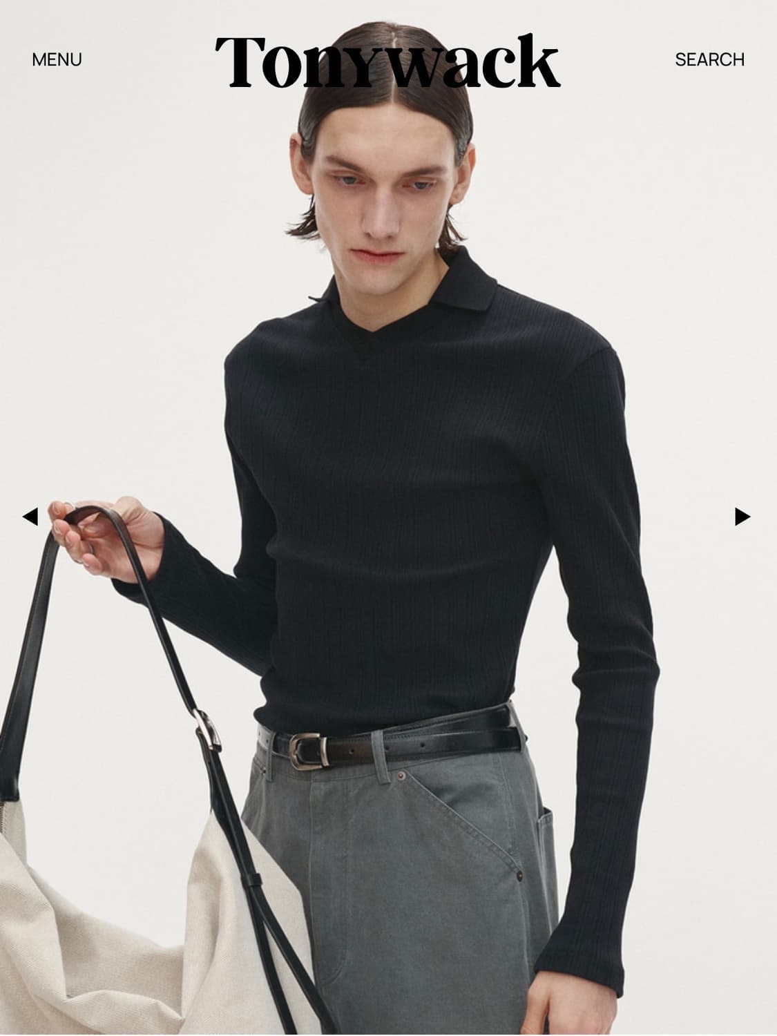 [TONYWACK] PLEATS SLIM POLO SHIRT (M) 상품이미지5