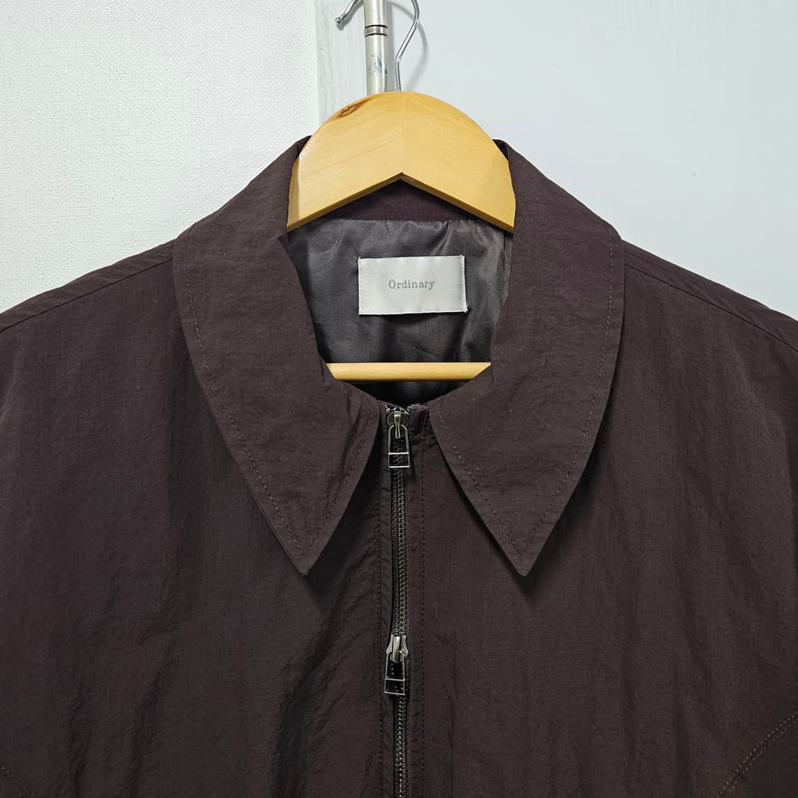 브라운 미니멀 블루종 숏 자켓 상품이미지4