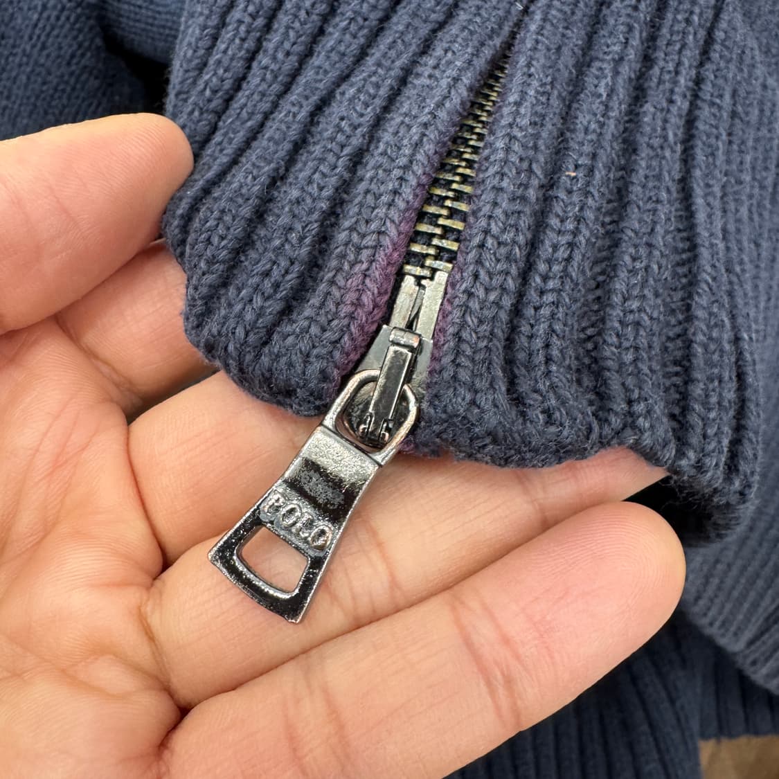 M 폴로 랄르포렌 빅포니 네이비 투웨이 니트 집업 상품이미지5