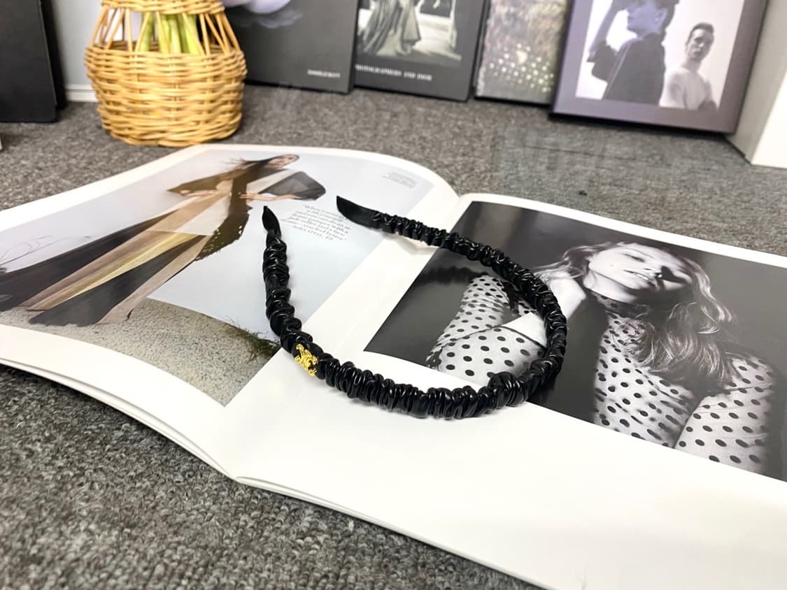 셀린느 레더 헤어밴드 블랙 상품이미지10