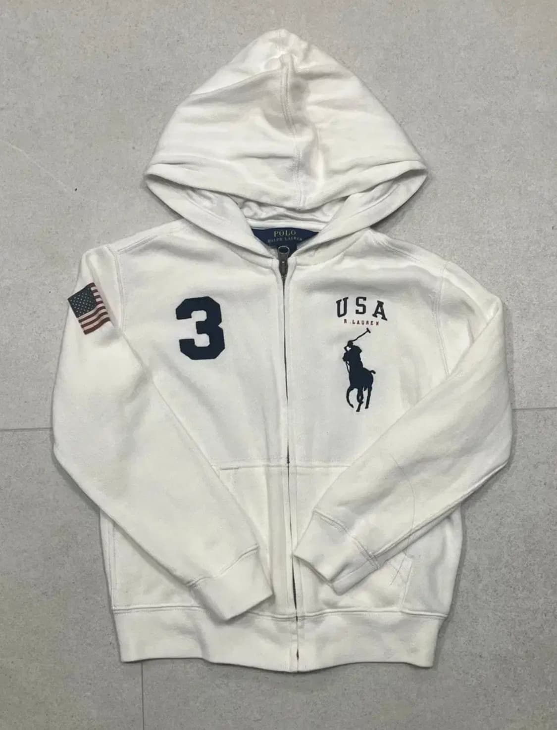 폴로 빅포니 성조기 후드집업 새상품급 상품이미지1