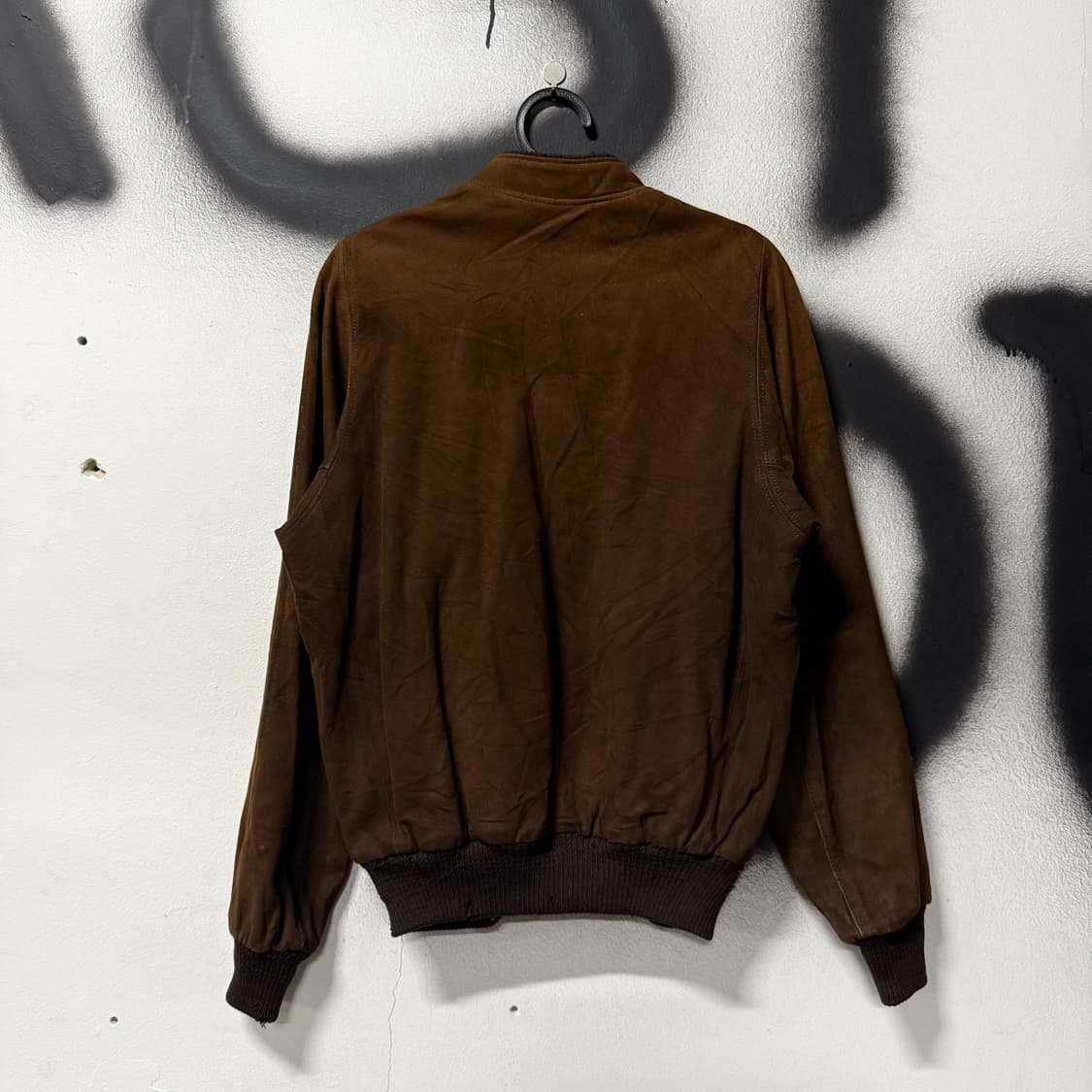 VTG 빈티지 양가죽 스웨이드 딥 브라운 봄버 자켓 상품이미지2