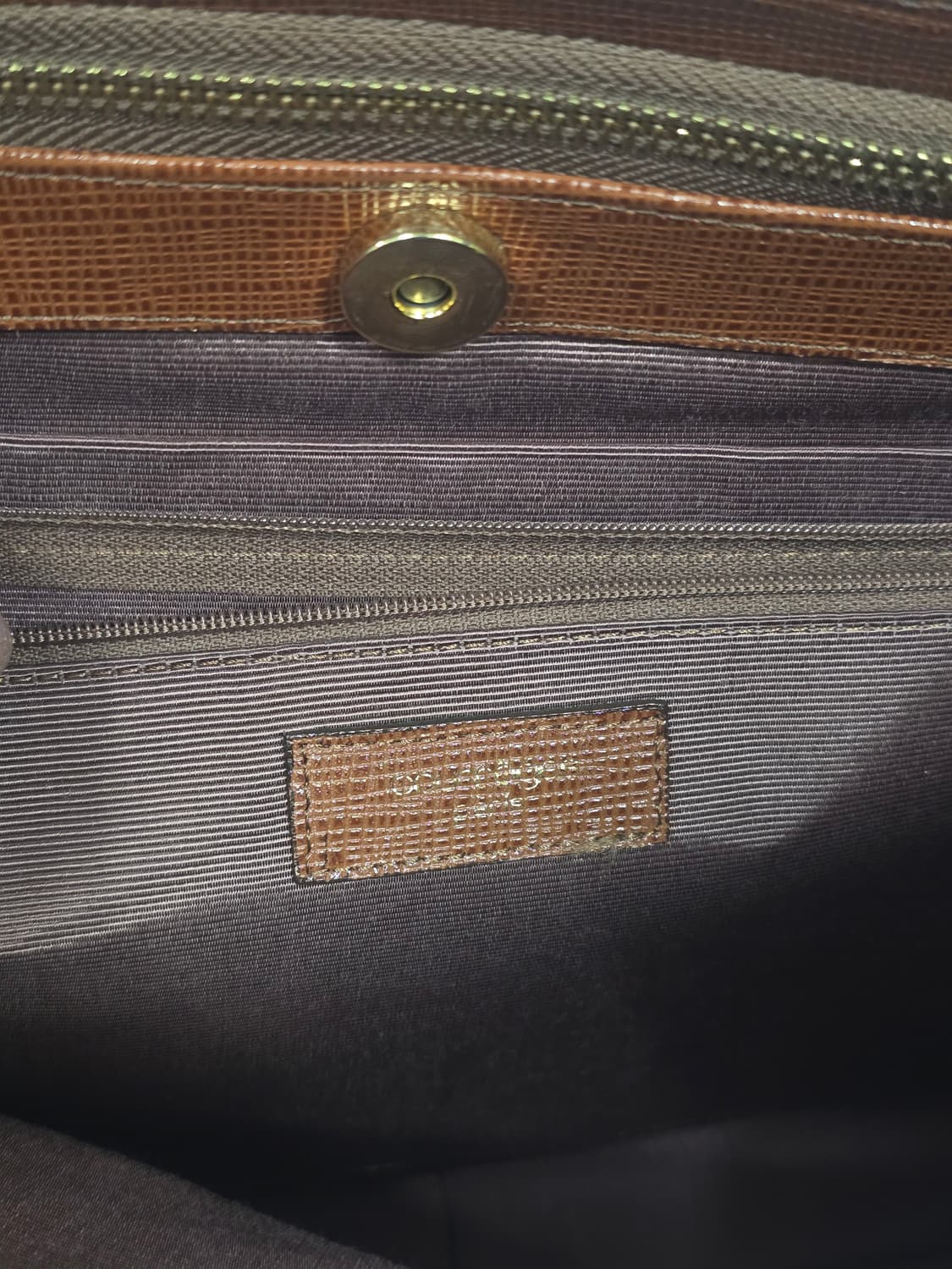 꾸레쥬 금속장식 브라운 레더 숄더백 상품이미지7