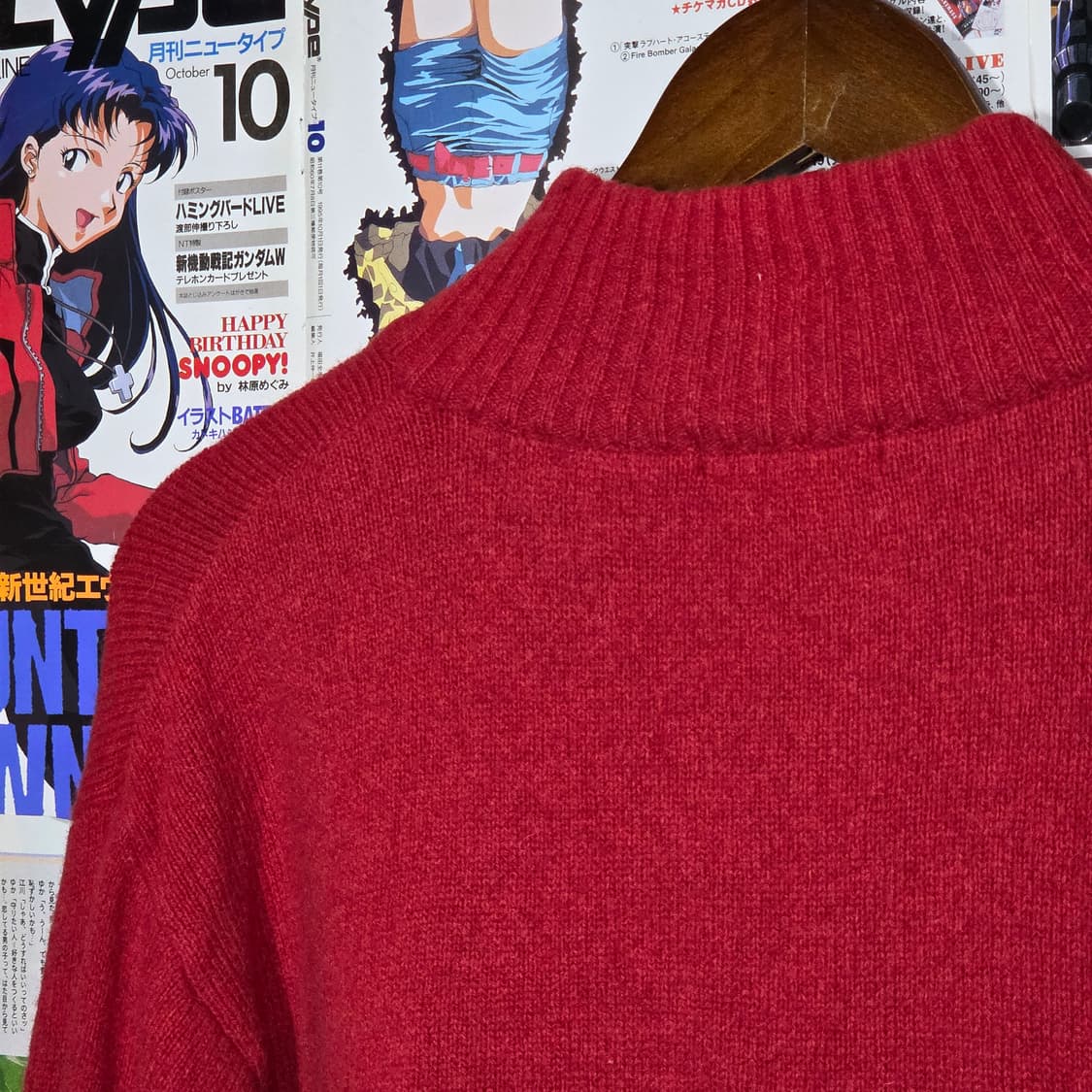 JPN 라일 앤스 스코트 레드 메론빵 단추 니트 상품이미지7