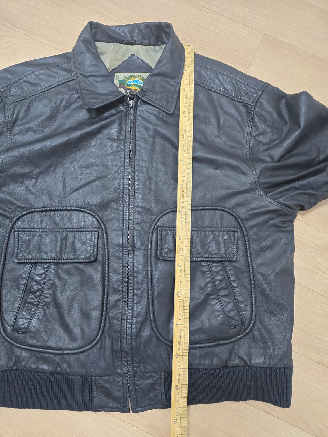 빈티지 Rock Creek Leather A-2 봄버 레더자켓 블랙 XL 상품이미지9