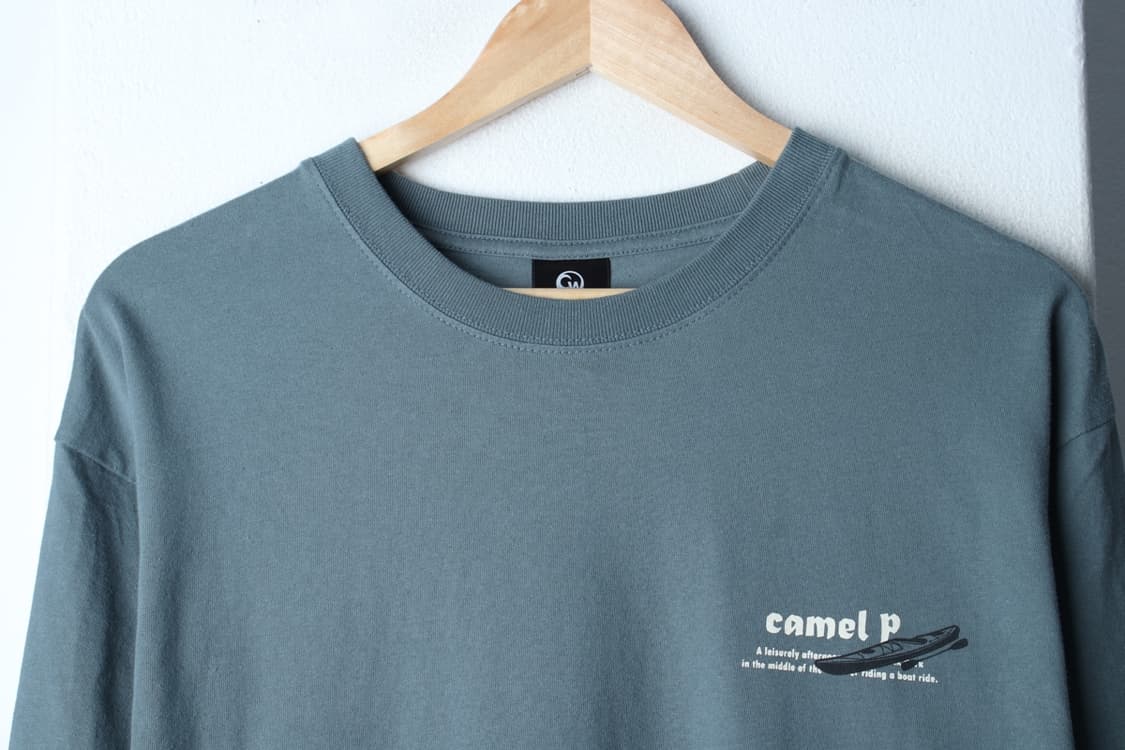 (L-XL) 카멜워크 반팔 티셔츠 캠핑 그린 올드스쿨-H3H33863 상품이미지3