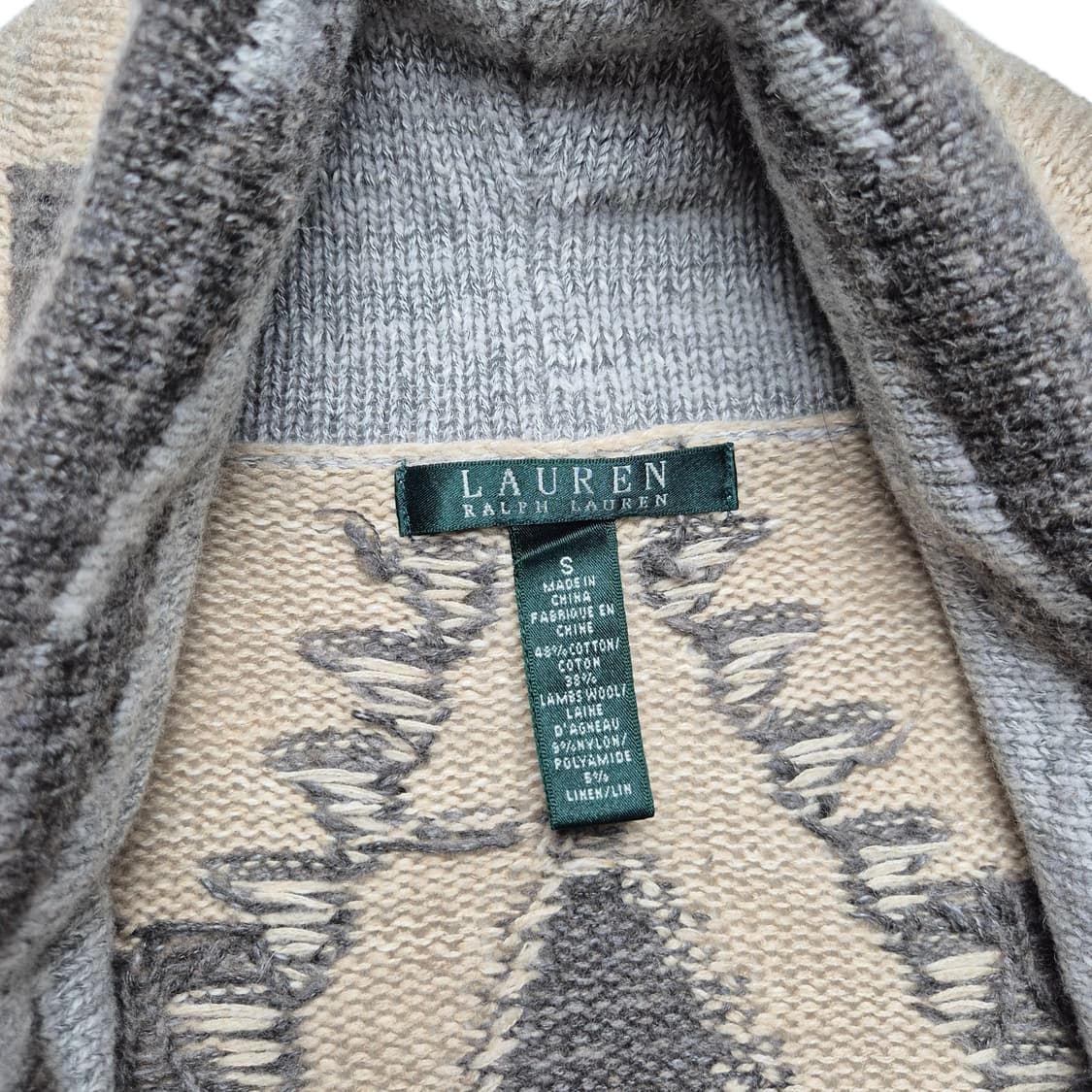 [S] 로렌 랄프로렌 아즈텍 숄카라 가디건 상품이미지7