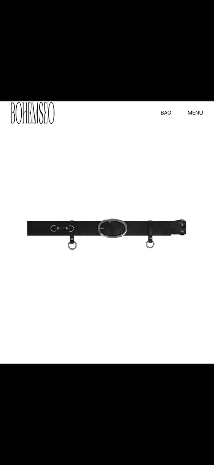 BOHEMSEO DETACHABLE STRAP BELT, BLACK 탈부 상품이미지1