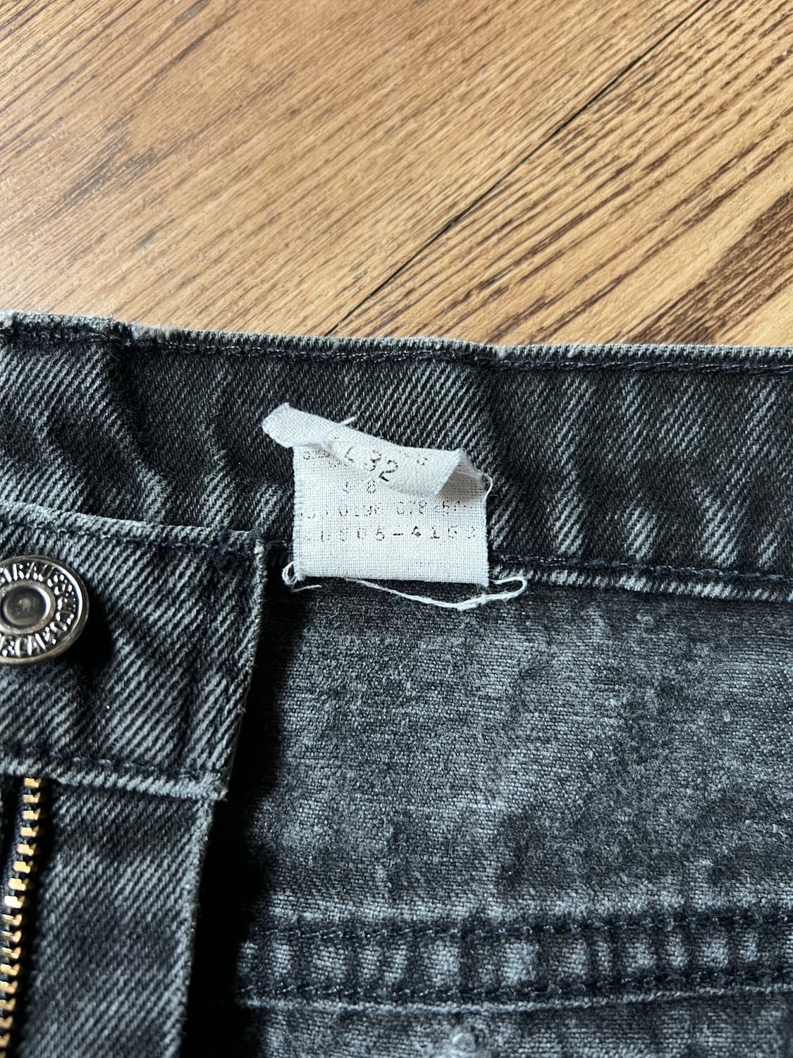 [40]90's 리바이스 USA 505 오렌지탭 빈티지워싱 흑청 데님팬츠 상품이미지9