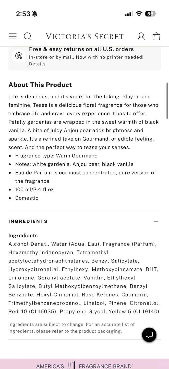 빅토리아시크릿 Tease Eau de Parfum 100ml 티즈 향수 상품이미지6
