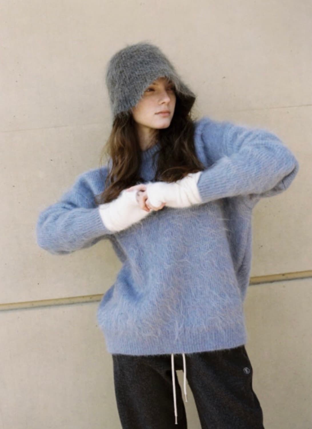 시엔느 쉐비 모헤어 니트 바이올렛 상품이미지4