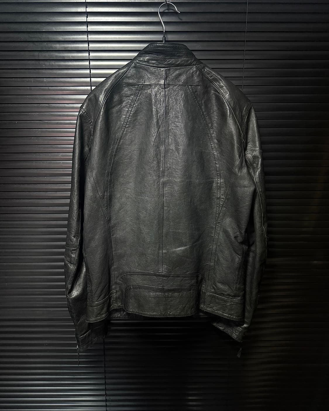 코르티스 이태리 양가죽 레더 바이커 라이더 지퍼 락 시크 고스 펑크 XL 상품이미지4