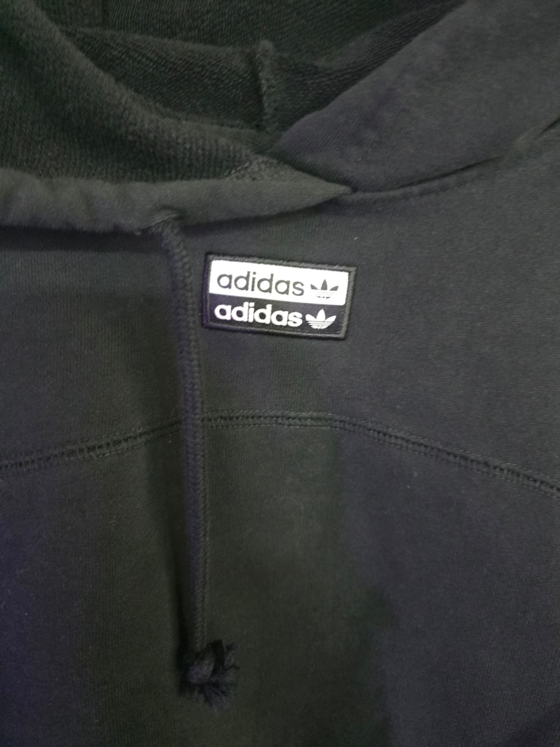 아디다스 블랙 크롭 후드티 XS/총장40/가슴48/ 상품이미지4