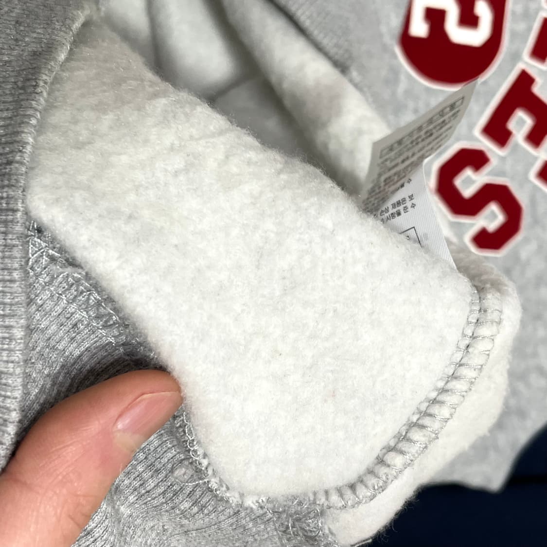 디키즈 스펠로고 네이비 기모 맨투맨 티셔츠 여성S 상품이미지6