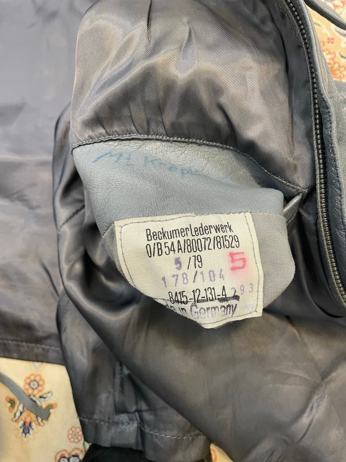 독일 공군 서독 가죽 플라이트 자켓 70S 상품이미지3