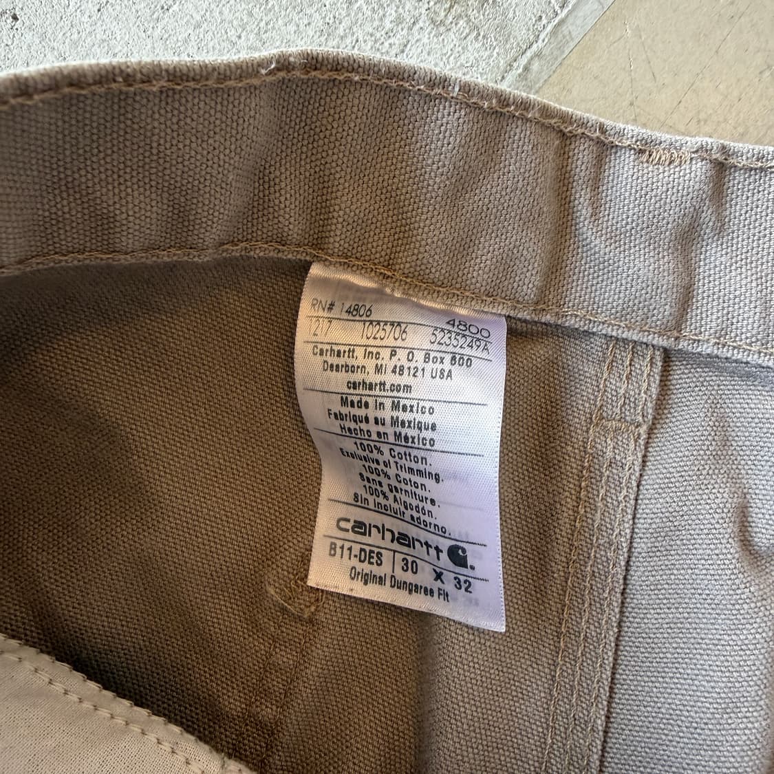 칼하트 b11 싱글니 카펜터 팬츠 상품이미지8