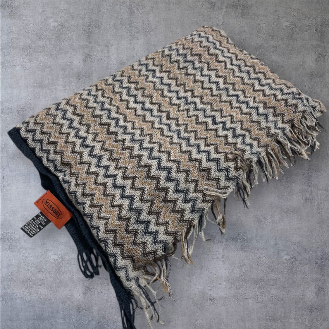 미쏘니 Missoni 지그재그 패턴 울혼방 머플러 상품이미지1