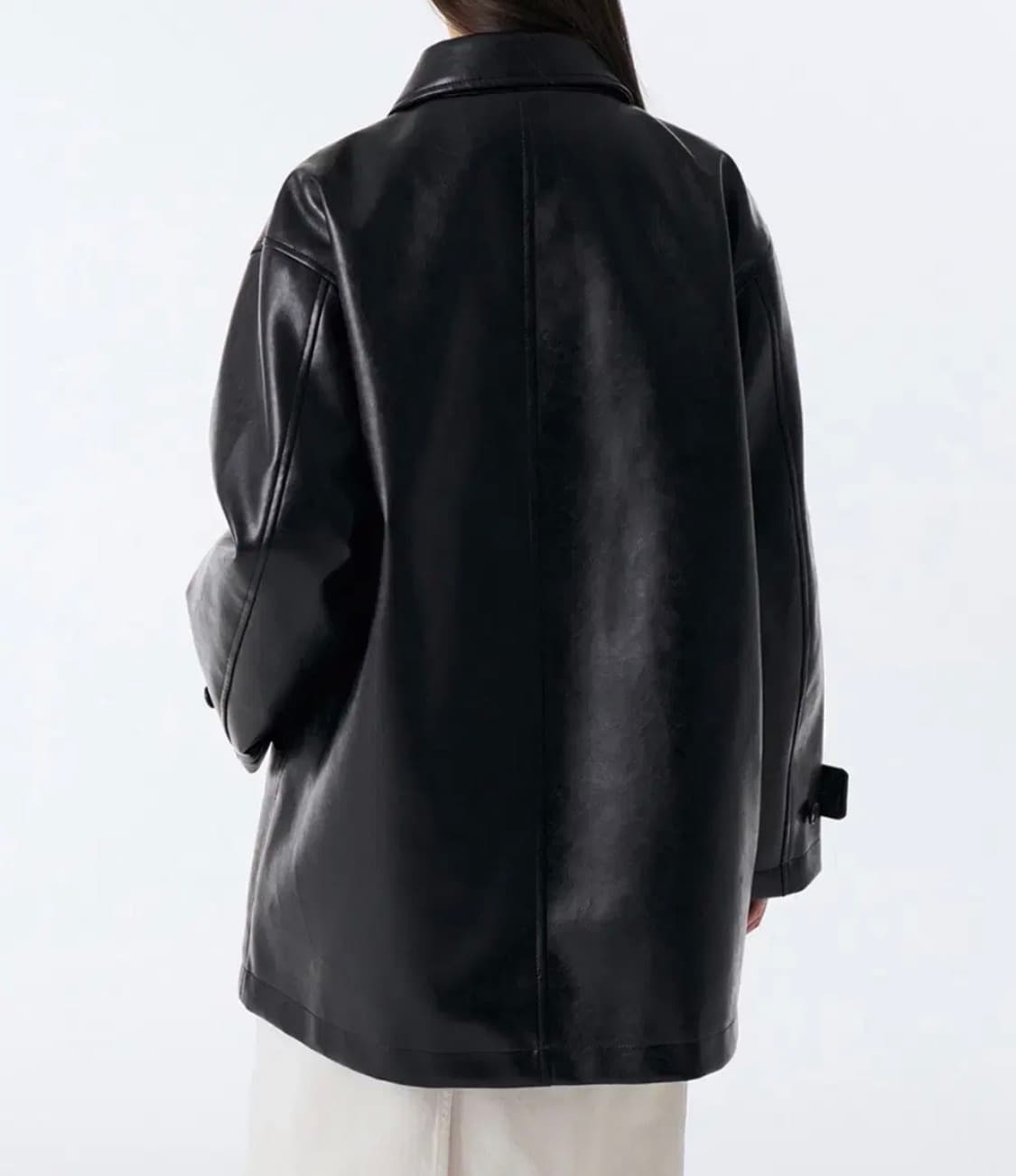 무신사 우먼즈 신세틱 레더 카코트 [블랙] 상품이미지2