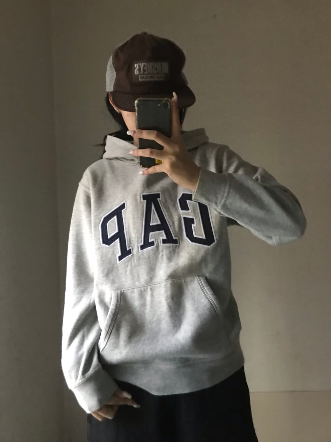 갭 그레이 후드티 상품이미지2