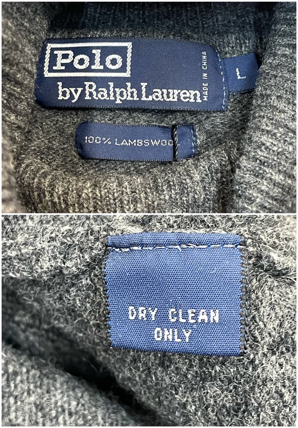폴로 랄프로렌 목폴라 니트 차콜 L #csz3136 상품이미지3