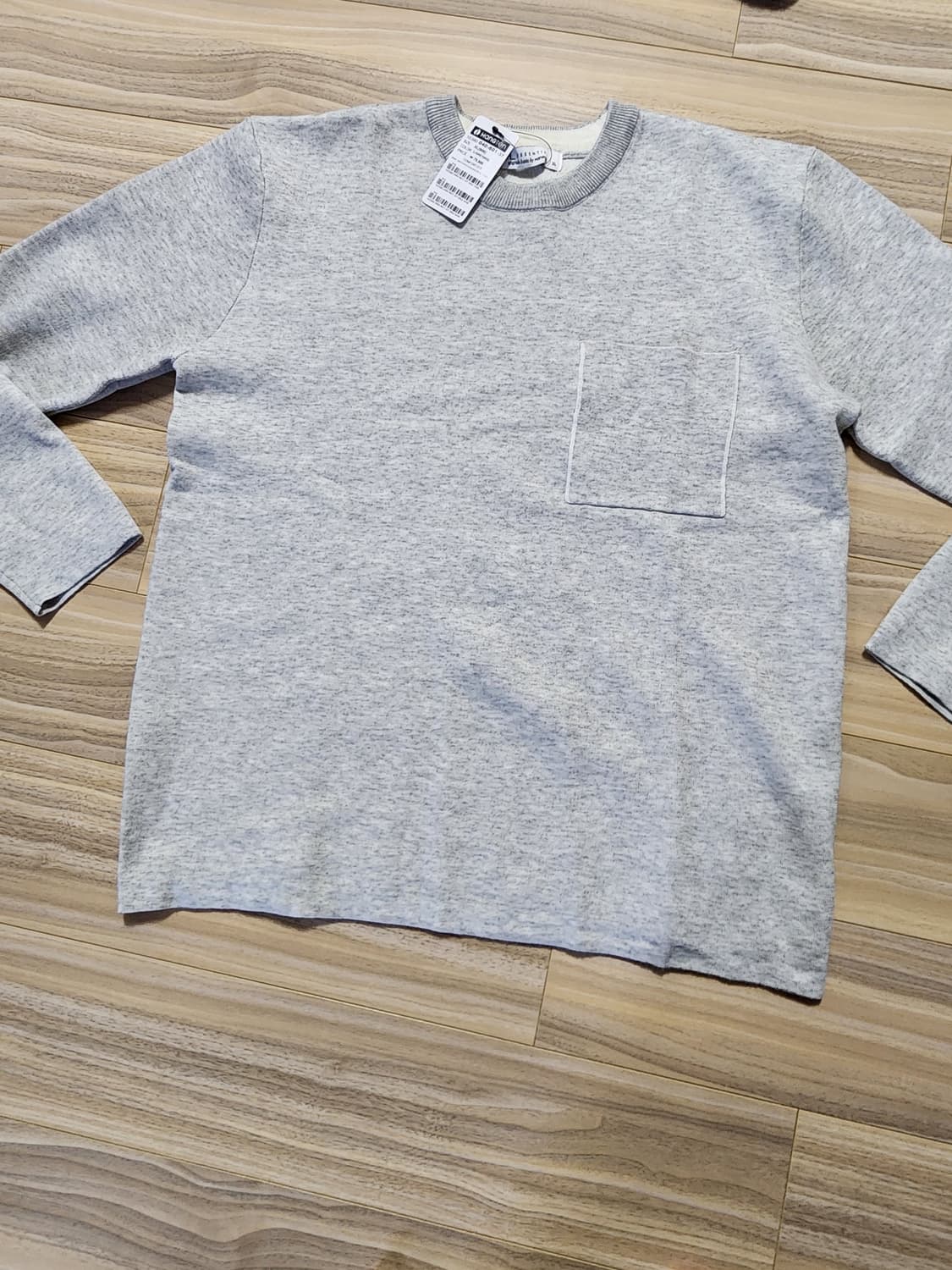 행텐라운드니트티셔츠그레이xl 상품이미지1